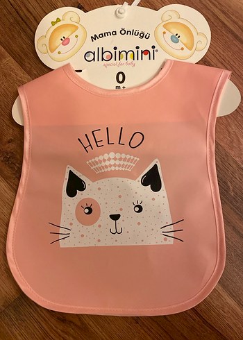 Pembe Baskılı Bebek Mama Önlüğü - Görsel 2