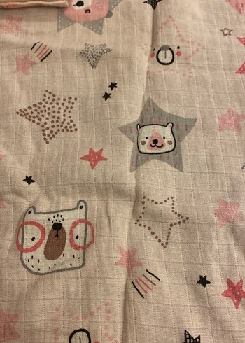 Çocuklar için pembe desenli puset örtüsü - Görsel 4