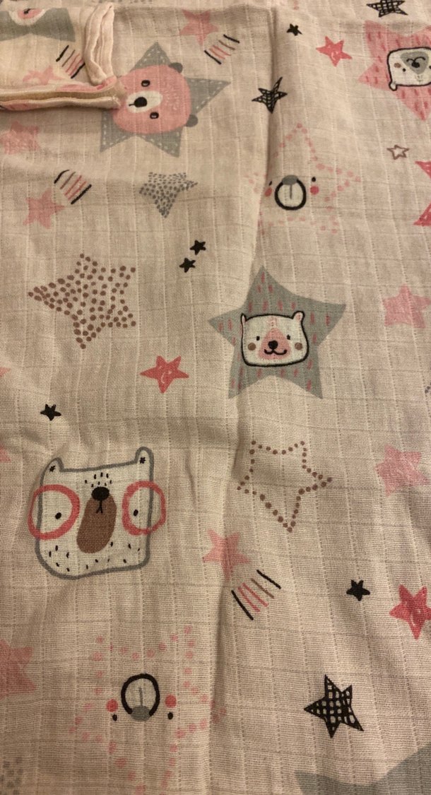 Çocuklar için pembe desenli puset örtüsü - Görsel 4