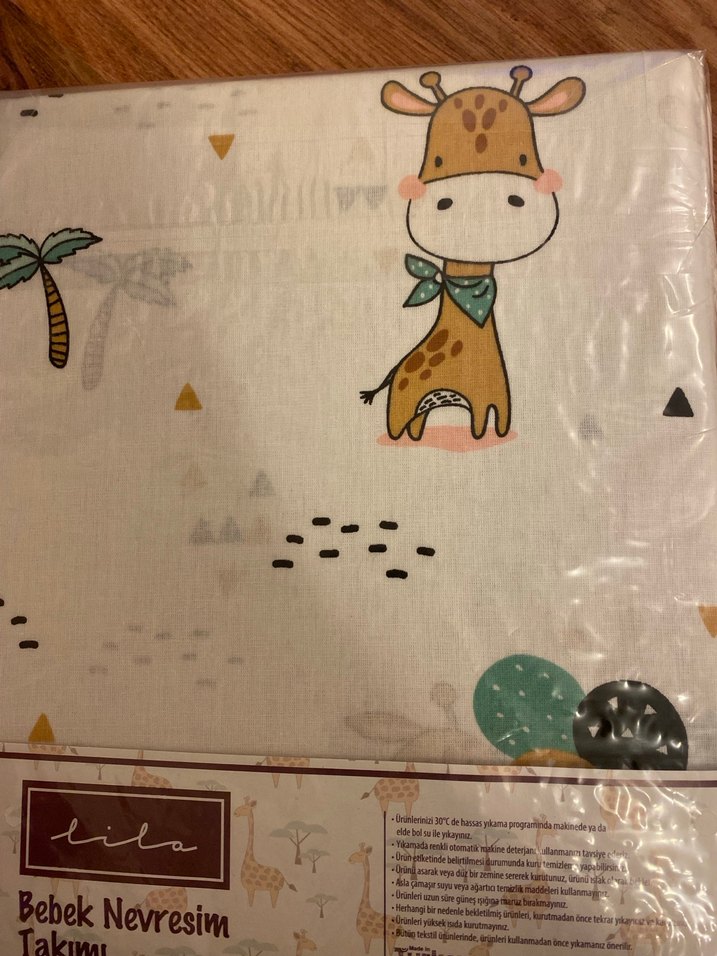 Bebek Nevresim Takımı Kahverengi Desenli - Görsel 2