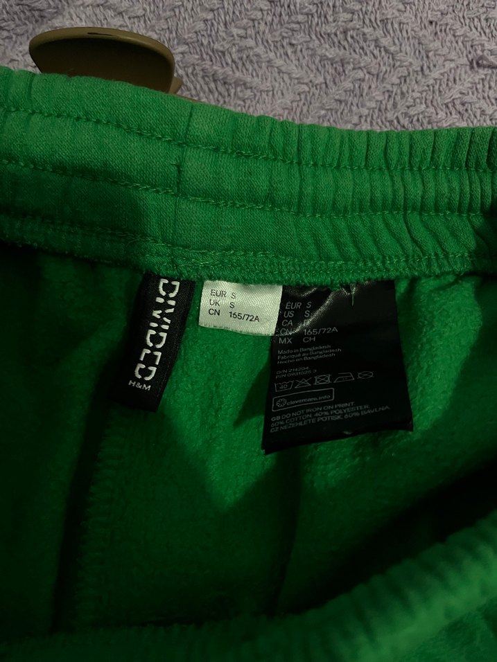 Kadın Yeşil Oversize Pamuklu Eşofman Altı - Görsel 4