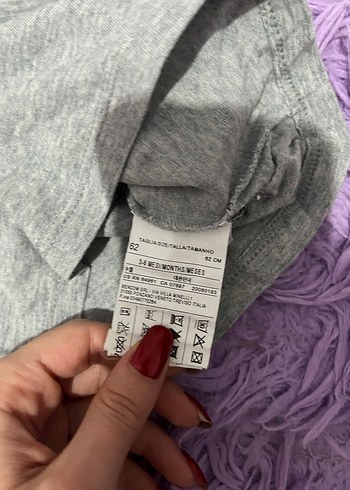 Uzun Kollu Gri Kız Çocuk Tişörtü - Görsel 3