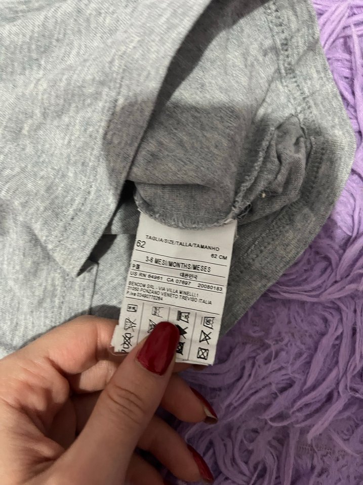 Uzun Kollu Gri Kız Çocuk Tişörtü - Görsel 3