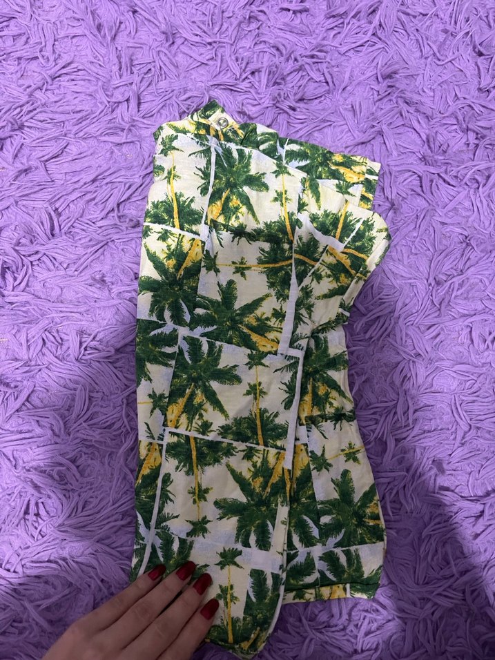 Kız Çocuk Palmiye Desenli Kısa Kollu Tişört - Görsel 2