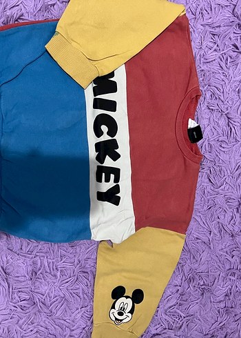 Renkli Erkek Çocuk Sweatshirt Velcro Detaylı - Görsel 2