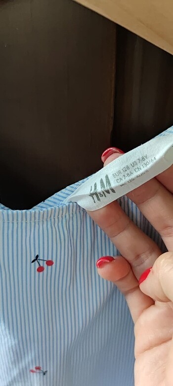 H&M Yazlık kirazlı elbise