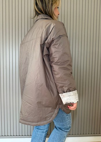 Çıtçıtlı bej Midi Kadın Kış Ceketi - Görsel 2