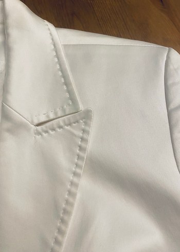 Seçil marka Kadın Beyaz Saten Blazer Ceket - Görsel 7