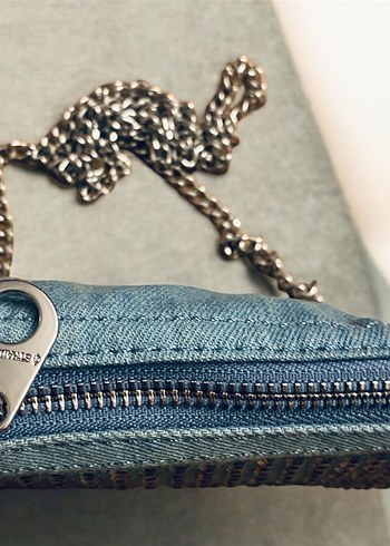 Zincirli Mavi Denim Stradivarius Çanta - Görsel 4