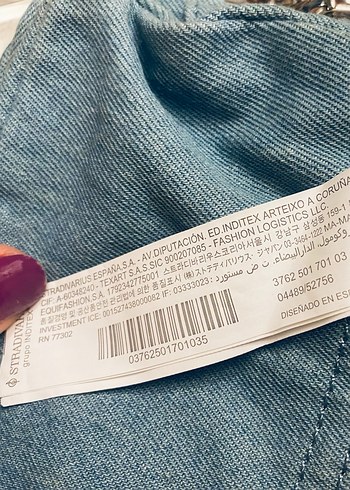 Zincirli Mavi Denim Stradivarius Çanta - Görsel 6