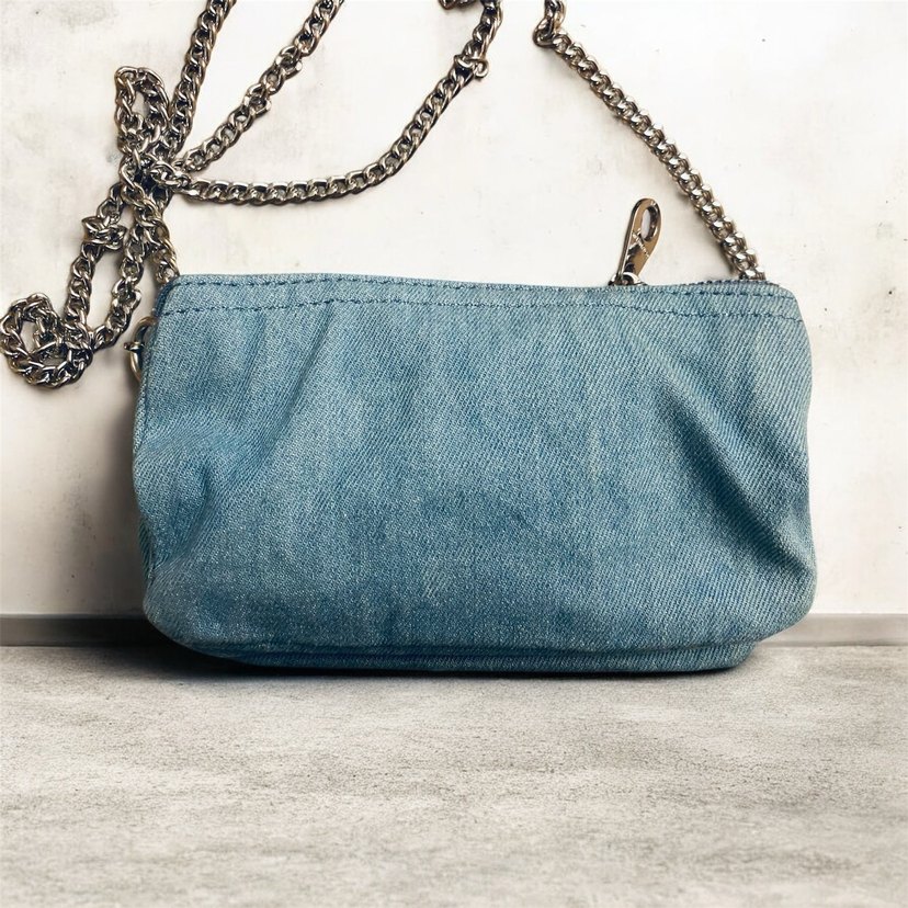 Zincirli Mavi Denim Stradivarius Çanta - Görsel 3