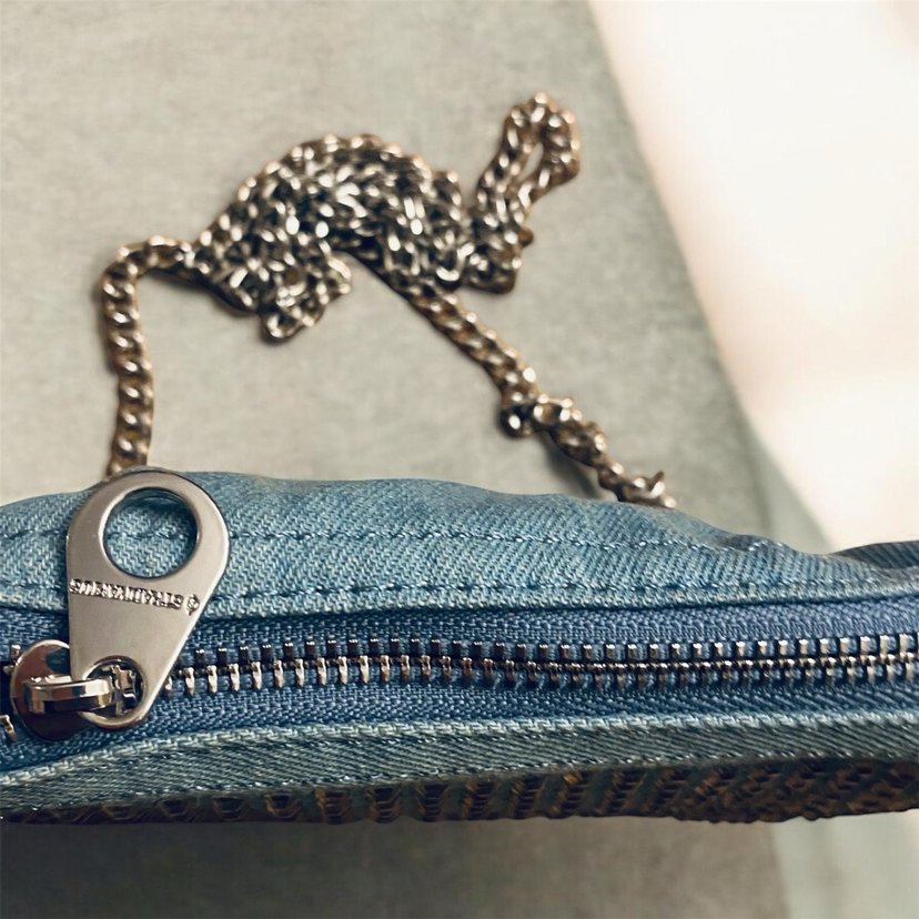 Zincirli Mavi Denim Stradivarius Çanta - Görsel 4