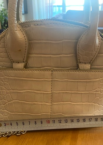 Zara Bej Yılan Desenli Deri Kadın Çanta - Görsel 3