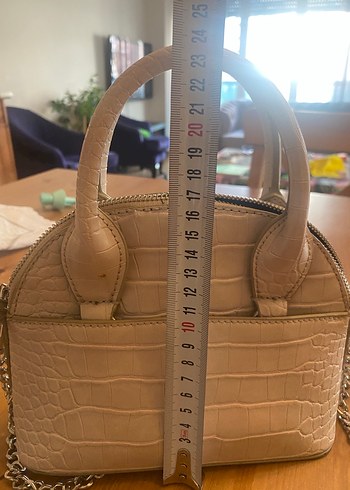 Zara Bej Yılan Desenli Deri Kadın Çanta - Görsel 2