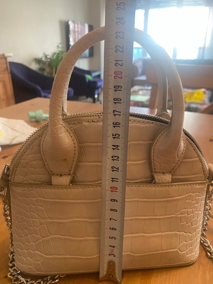 Zara Bej Yılan Desenli Deri Kadın Çanta - Görsel 2