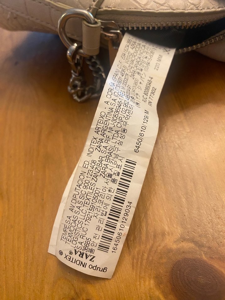 Zara Bej Yılan Desenli Deri Kadın Çanta - Görsel 4