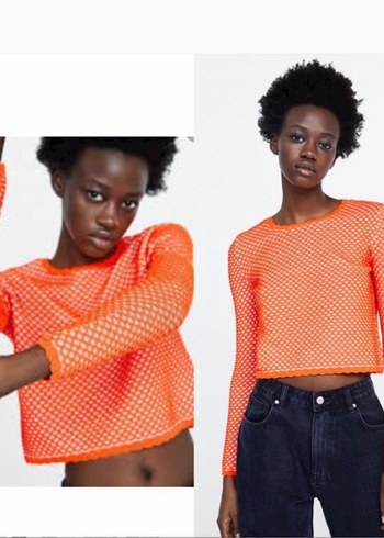 Zara Neon Fileli Kazak