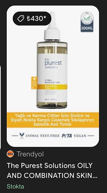 The purest salisilik asit toniği