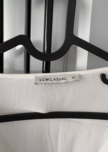 LCW Beyaz V Yakalı Keten Gömlek - Görsel 5