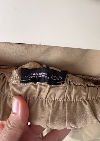 QUZU Bej Kloş Kadın Etek - Görsel 2