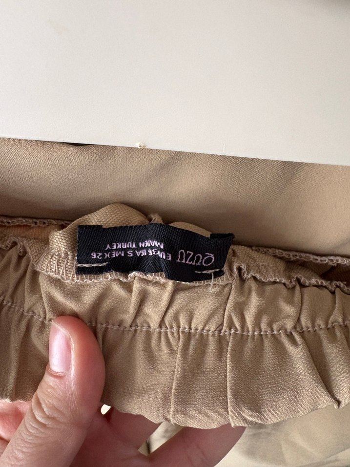 QUZU Bej Kloş Kadın Etek - Görsel 2