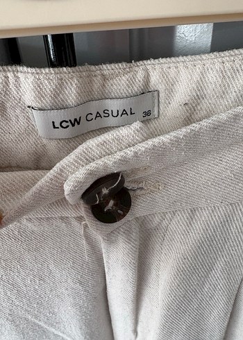 Bej Keten Kadın Pantolon LCW - Görsel 2