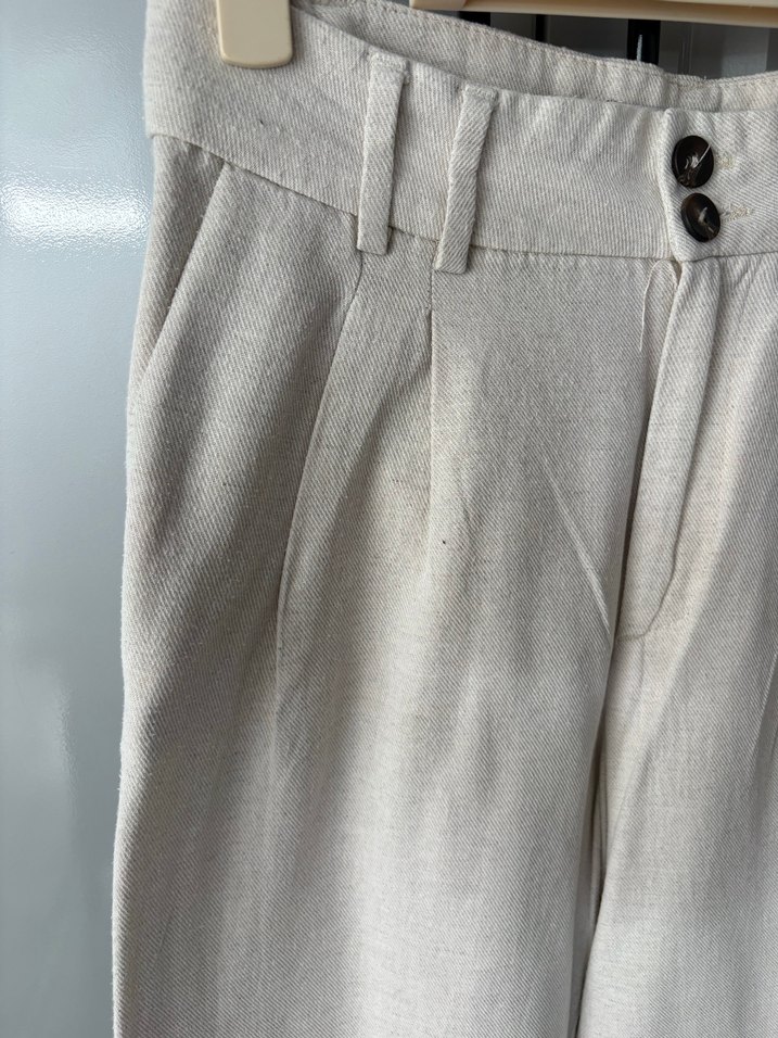 Bej Keten Kadın Pantolon LCW - Görsel 3