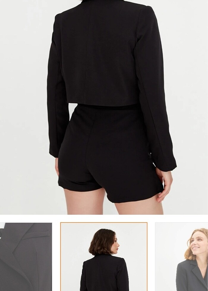 Crop blazer - Görsel 2