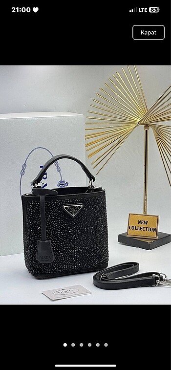 Prada taşlı çanta