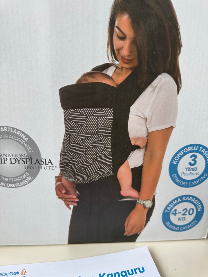 Plus Gri Moda Bebek Kanguru - Görsel 2