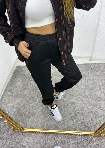 Kadın Siyah Salaş Eşofman Takımı - Görsel 3