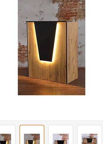 Ahşap ve Siyah Raflı Saklama Ünitesi - Görsel 2