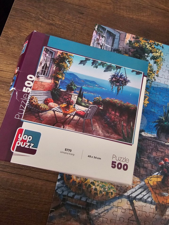 Renkli Manzaralı Puzzle - Görsel 2