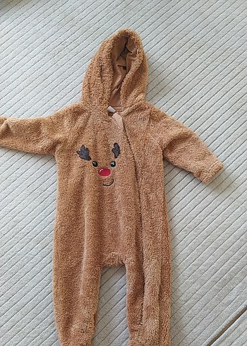 Kahverengi Kürklü Bebek uyku Tulum - Görsel 2