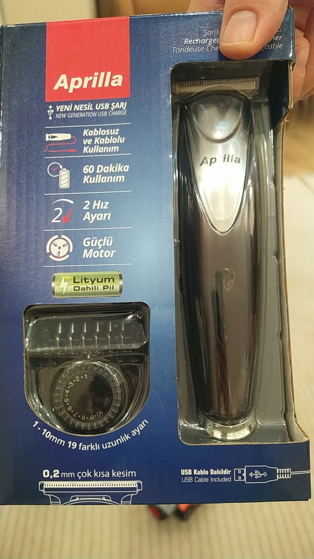 Aprilla Şarjlı Saç Kesme Makinesi Siyah - Görsel 2