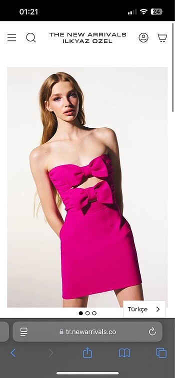New arrivals fuşya elbise