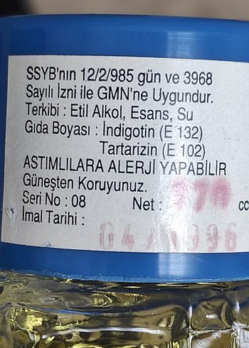 Akşam Kolonyası 60° Gizli çiçek - Görsel 5