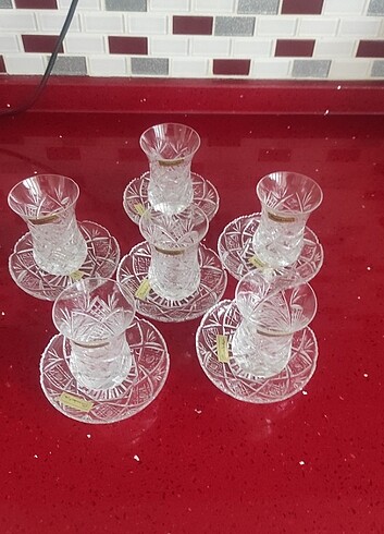 Paşabahçe Paşabahçe kristal çay seti