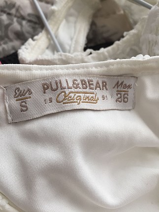 Pull and Bear Beyaz elbise 