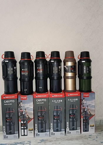 4.0L +3.6 Siyah Çocuk Termos Şişesi - Vakumlu