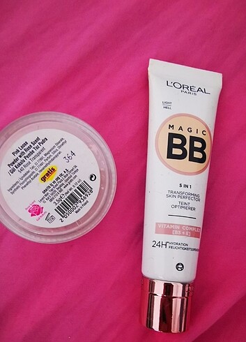 Loreal Paris L'Oreal Paris bb krem açık ton ve beaulis pembe pudra 