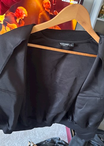 Düğmeli Siyah kumaş  Kadın Ceket - Görsel 3