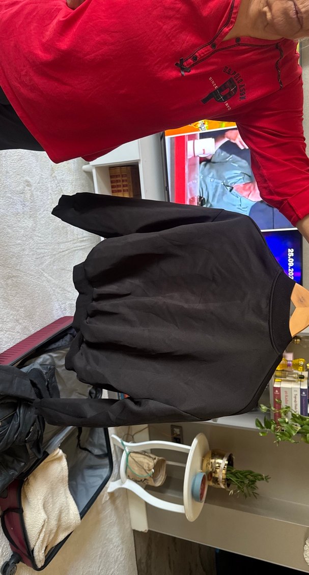 Düğmeli Siyah kumaş  Kadın Ceket - Görsel 2