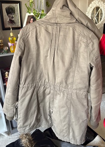 Haki Midi Düğmeli Kadın mont - Görsel 7