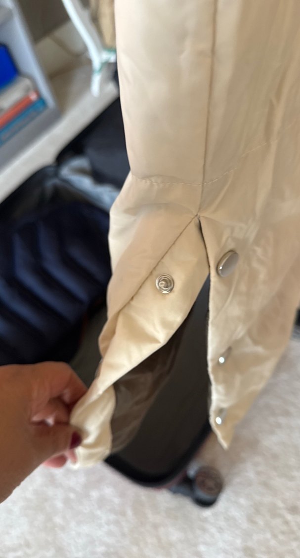 Düğmeli Beyaz Kadın Midi Yelek - Görsel 2