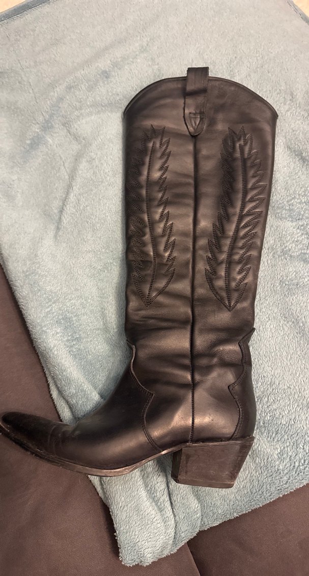 Kahverengi Kadın Deri uzun Çizme - Görsel 3