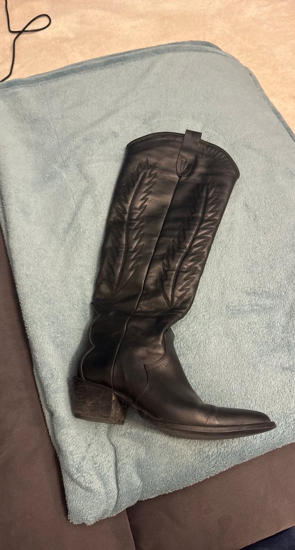 Kahverengi Kadın Deri uzun Çizme - Görsel 5