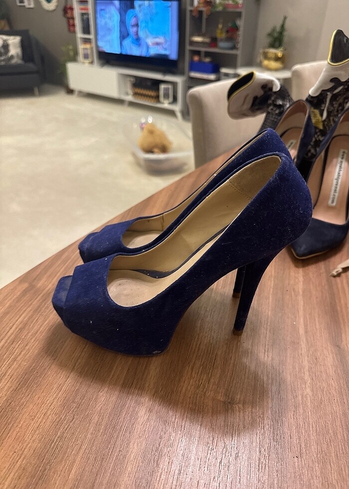 Süet Zara platform sitiletto - Görsel 2