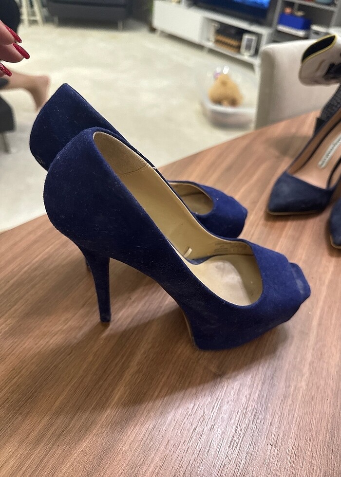 Süet Zara platform sitiletto - Görsel 4