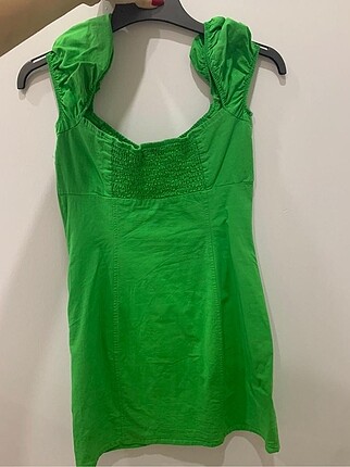 m Beden Bershka Yesil Elbise